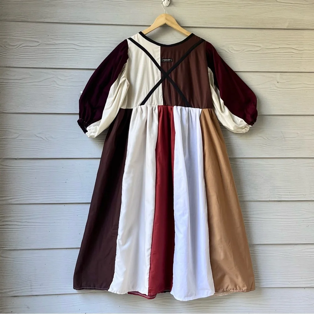 Handmade Upcycled Vintage Christian Dior Puff Sleeve Quilted Dress SKU 10171 - Picture 5 of 16